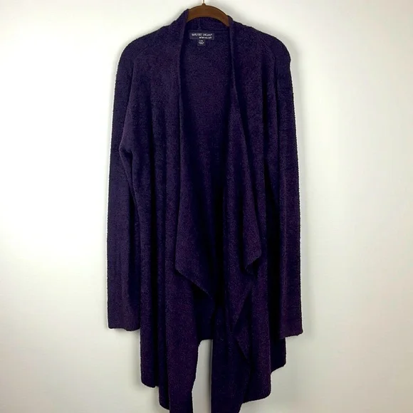 Barefoot Dreams women’s Bamboo Chic Lite cardigan in purple. Size L/XL - Picture 2 of 11